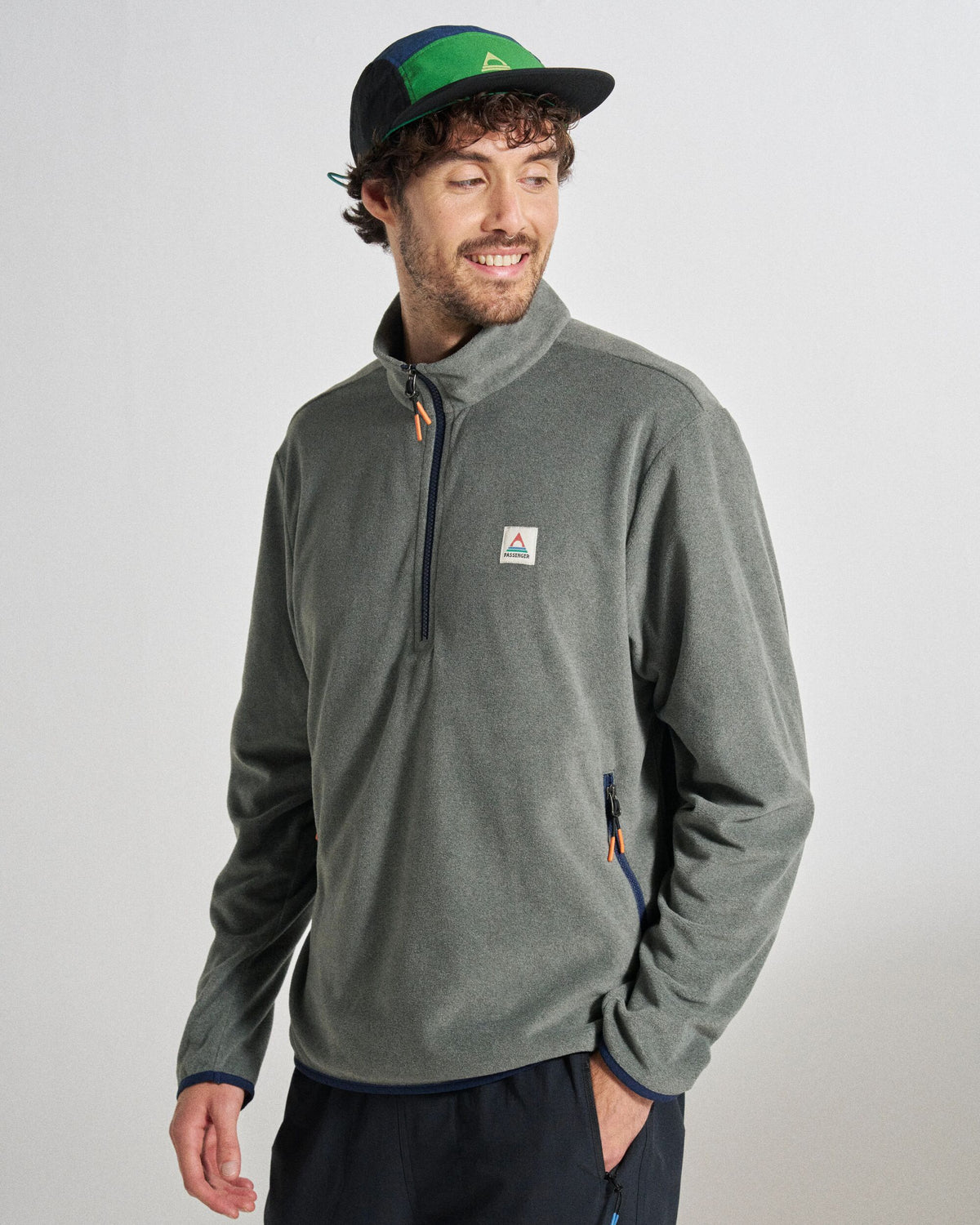 Switchback Micro Polartec® Fleece - Grey Marl 2 - Studio Model