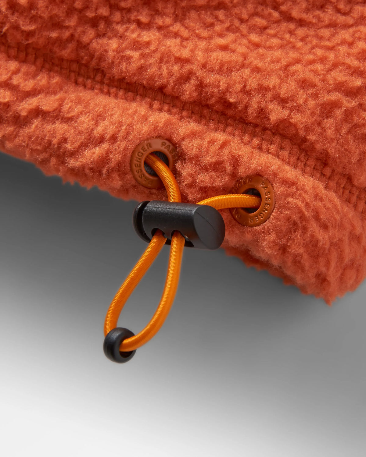 Maren 1/2 Zip Sherpa Fleece - Burnt Orange - Flatlay