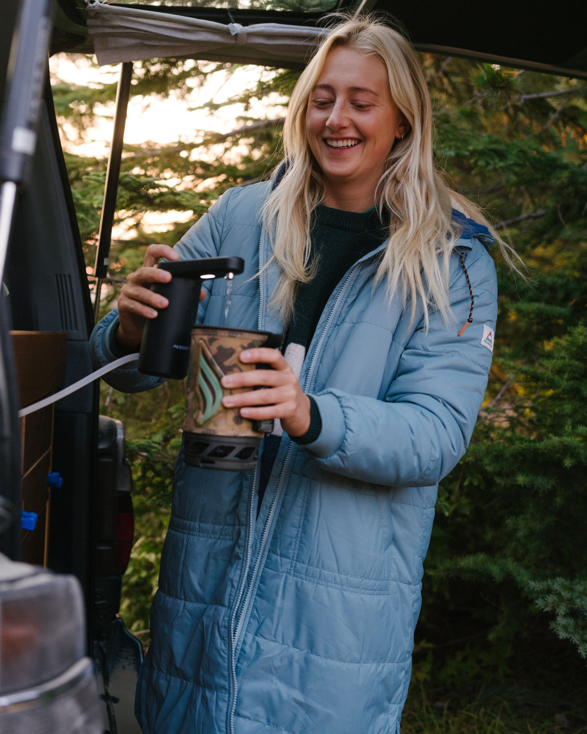 Flora Sherpa Lined Parka - Arctic - Lifestyle