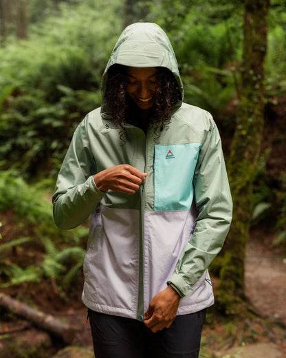 Trailscape Women's Waterproof Jacket - Pistachio/Lilac Mist/Aqua - Lifestyle