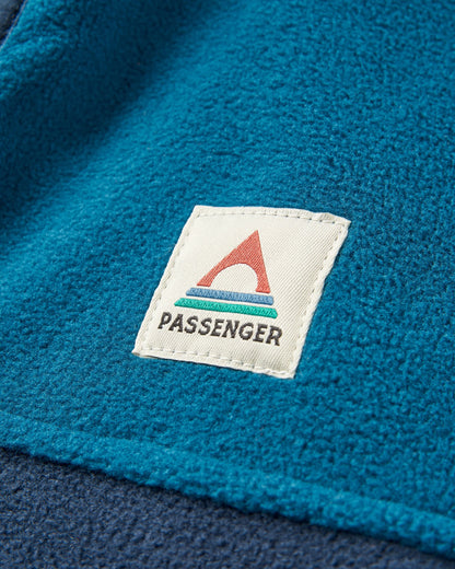 Ridge Full Zip Polar Fleece - Tidal Blue/Rich Navy - Flatlay