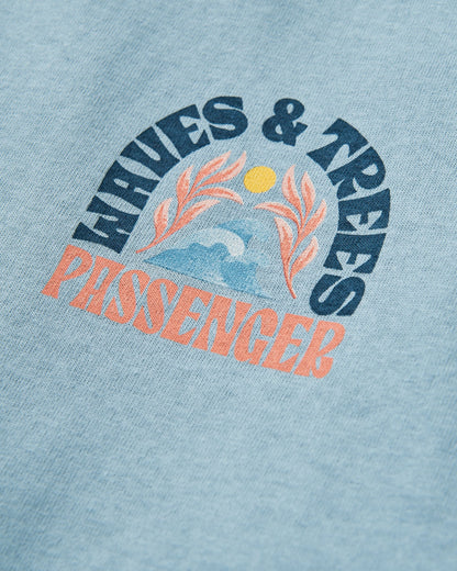 Dawning T-shirt - Faded Denim - Flatlay