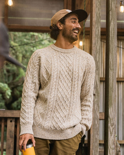 Sandbar Merino Wool Blend Jumper - Oatmeal - Lifestyle