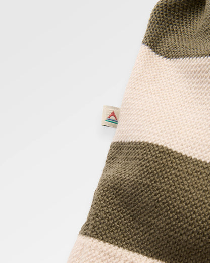 Panorama Striped LS T-Shirt - Dusty Olive - Flatlay