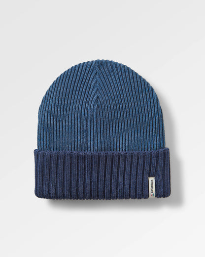 Outlook Beanie - Rich Navy/Dark Denim - Flatlay
