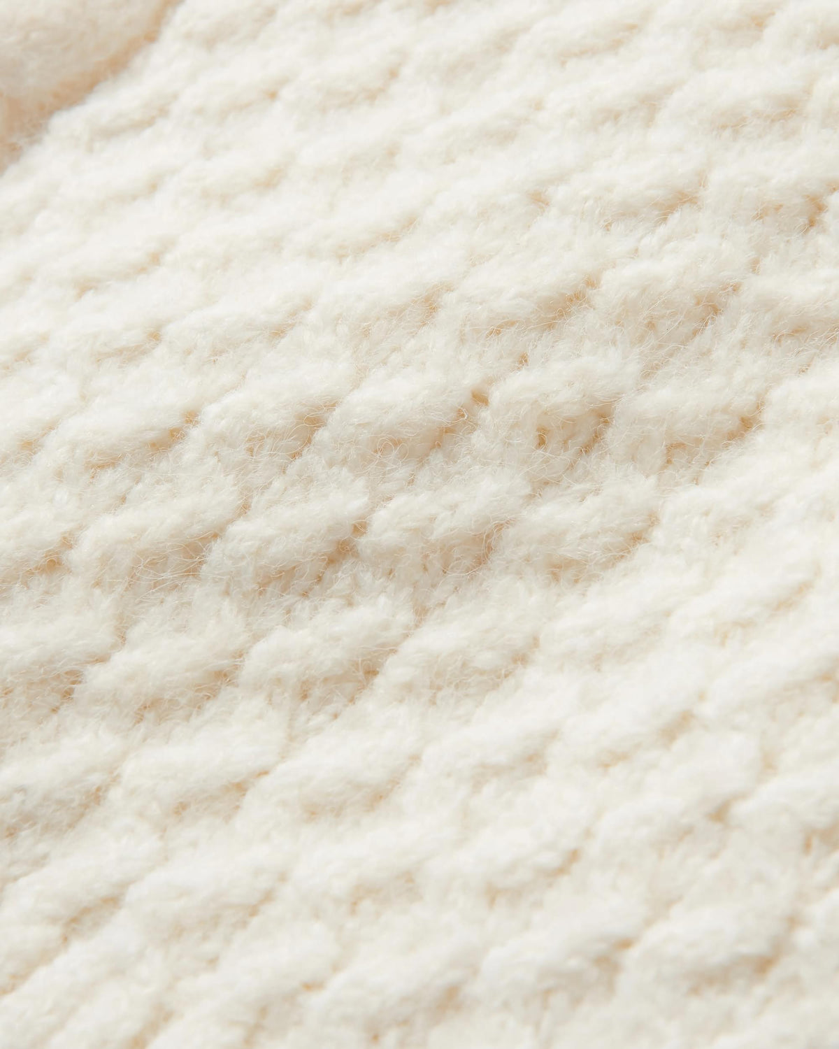 Snuggle Knitted Polo Neck - Off White - Flatlay
