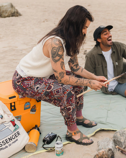 Day Dream Trouser - Vintage Patchwork Black/Multi - Lifestyle