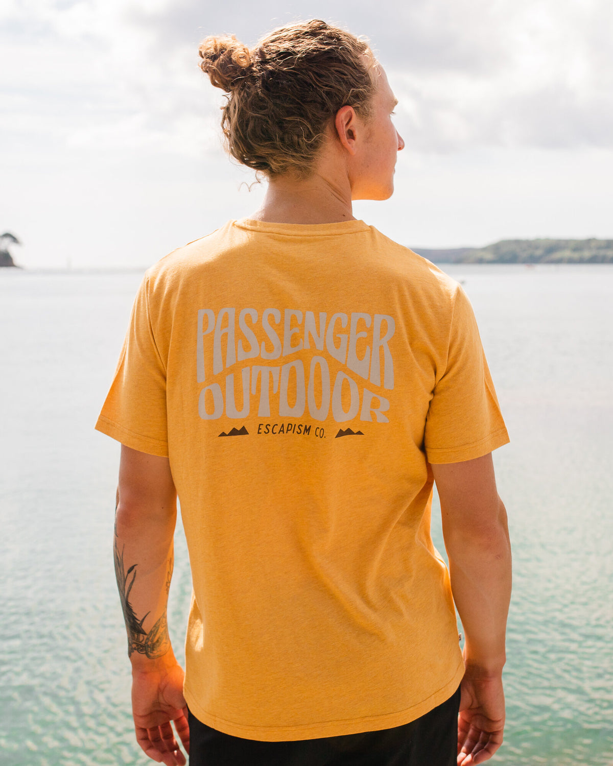 Yuca Cotton T-Shirt - Dusty Ochre Marl - Lifestyle
