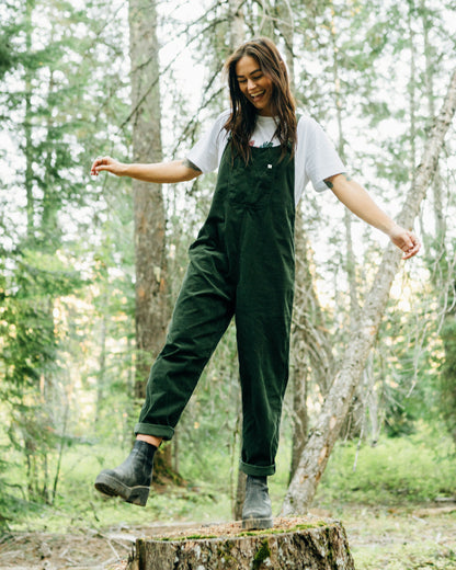 Meadows Cotton Cord Dungarees - Fir Tree - Lifestyle