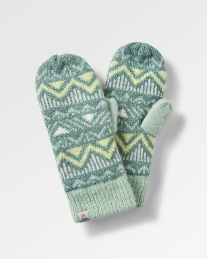 Nettle Fleece Lined Mittens - Arctic - Flatlay