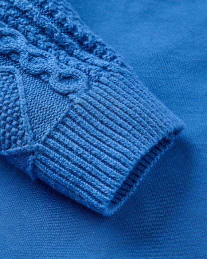 Aerial LS Knit Top - Electric Blue - Flatlay