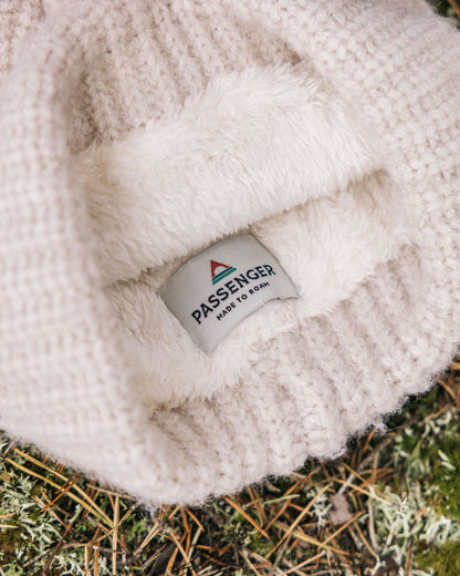 Redwood Fleece Lined Beanie - Vintage White - Lifestyle