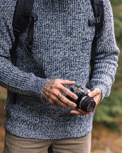Fog Knitted Jumper - Grey Marl - Lifestyle