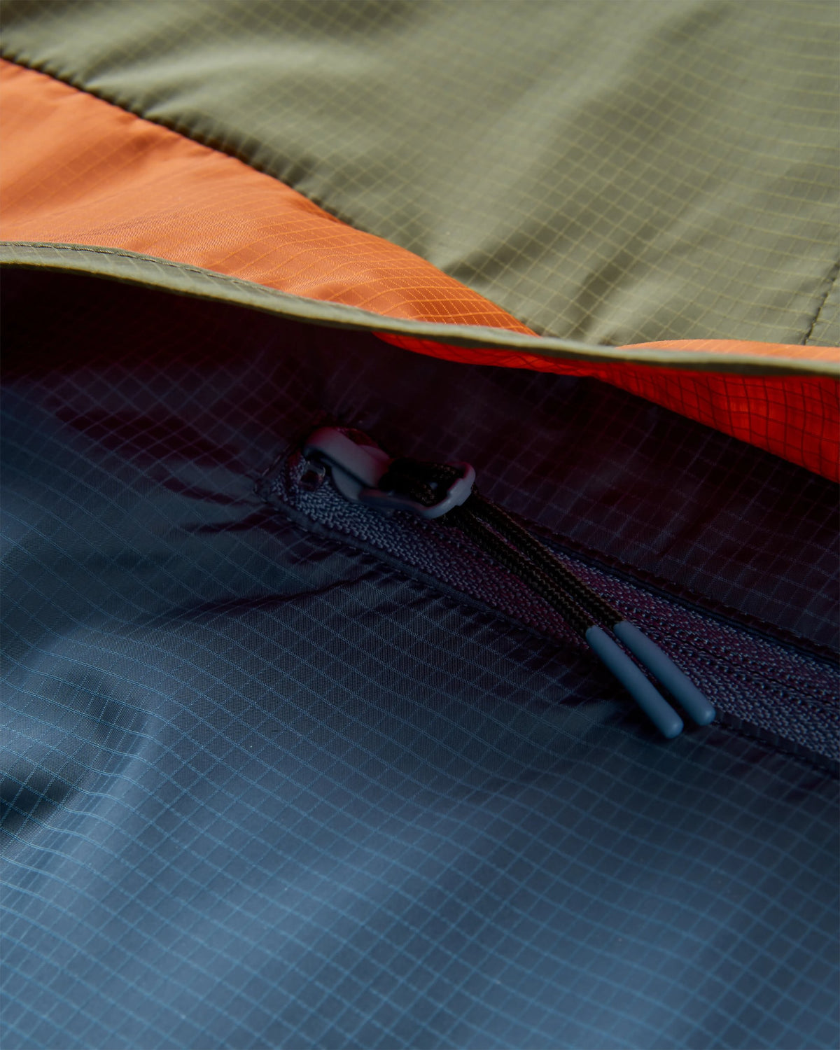Gusto Windshell Anorak - Khaki/Dark Denim - Flatlay