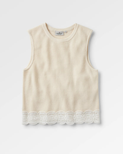 Vintage Knitted Vest - Birch - Flatlay