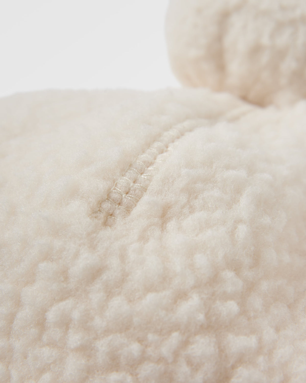 Snow Sherpa Beanie - Vintage White - Flatlay