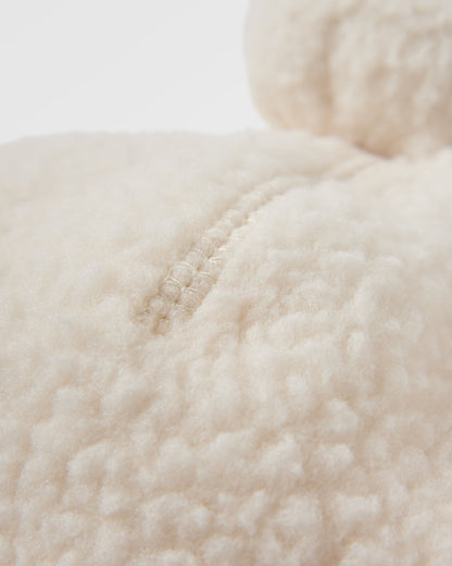 Snow Sherpa Beanie - Vintage White - Flatlay