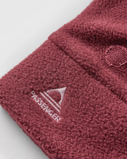 Stem Polar Convertible Mittens - Wine - Flatlay