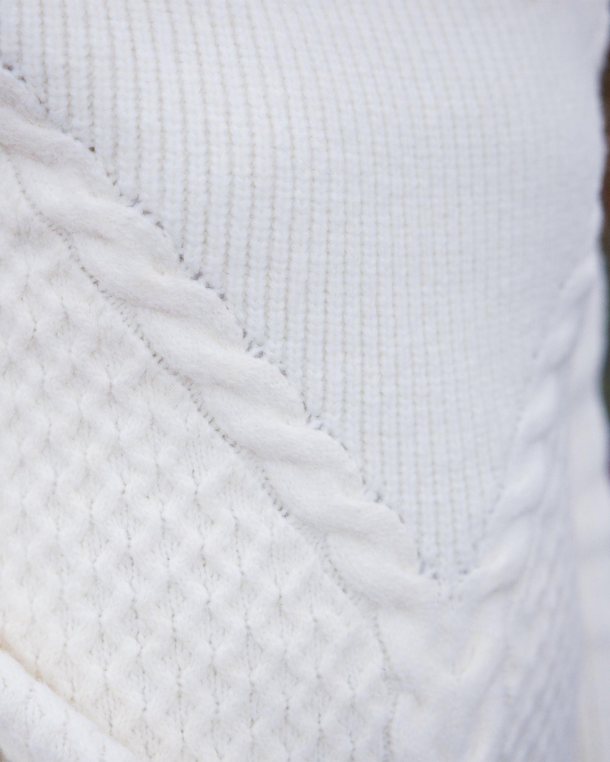Snuggle Knitted Polo Neck - Off White - Lifestyle