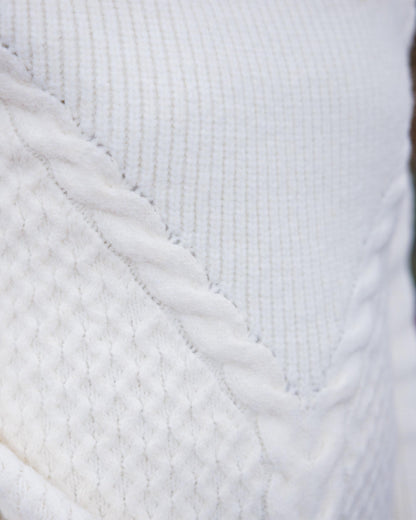 Snuggle Knitted Polo Neck - Off White - Lifestyle