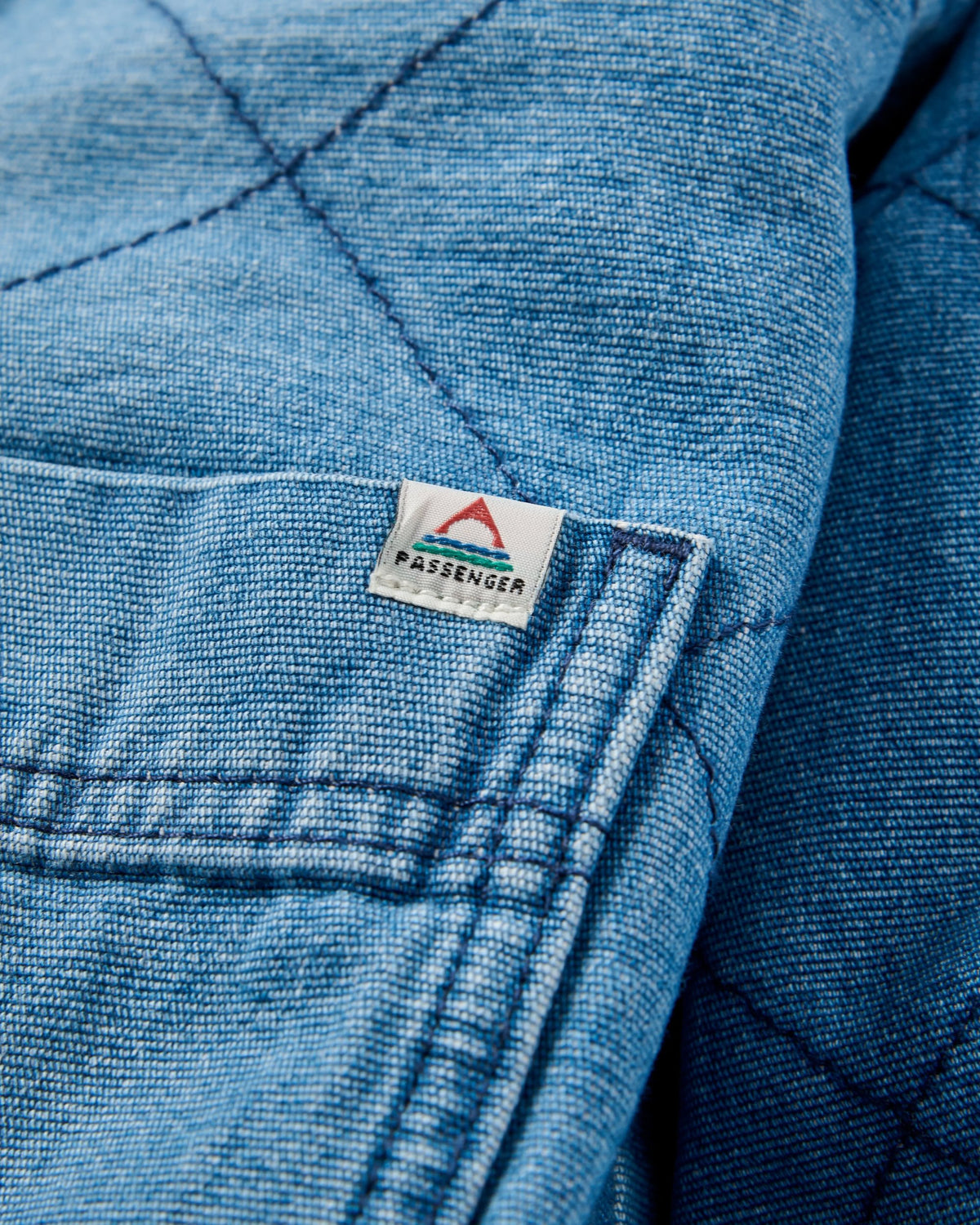 Lucia Sherpa Lined Denim Bomber Jacket - Denim Blue - Flatlay