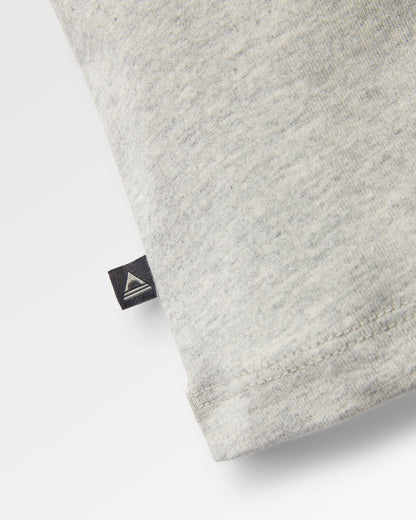 Slower Rhythms Women's Cotton LS T-Shirt - Grey Marl - Flatlay