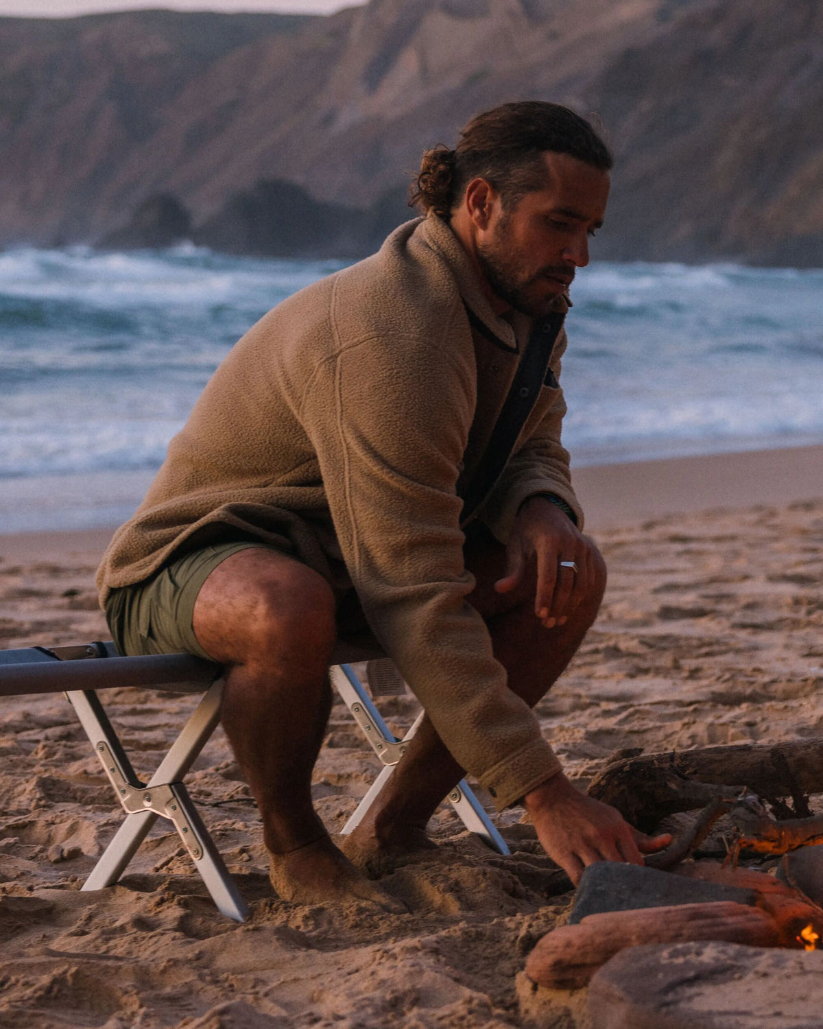 Backcountry Sherpa Fleece Shirt - Biscuit - Lifestyle