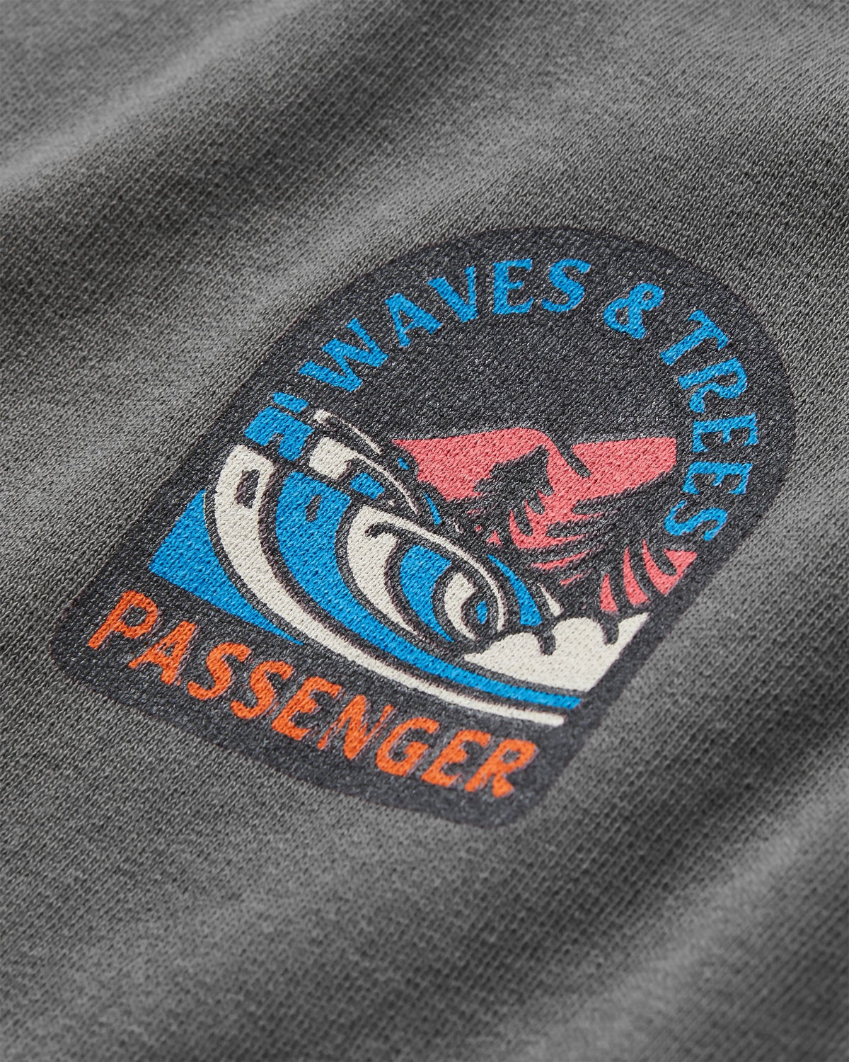 Waves & Trees Sweatshirt - Charcoal - Flatlay