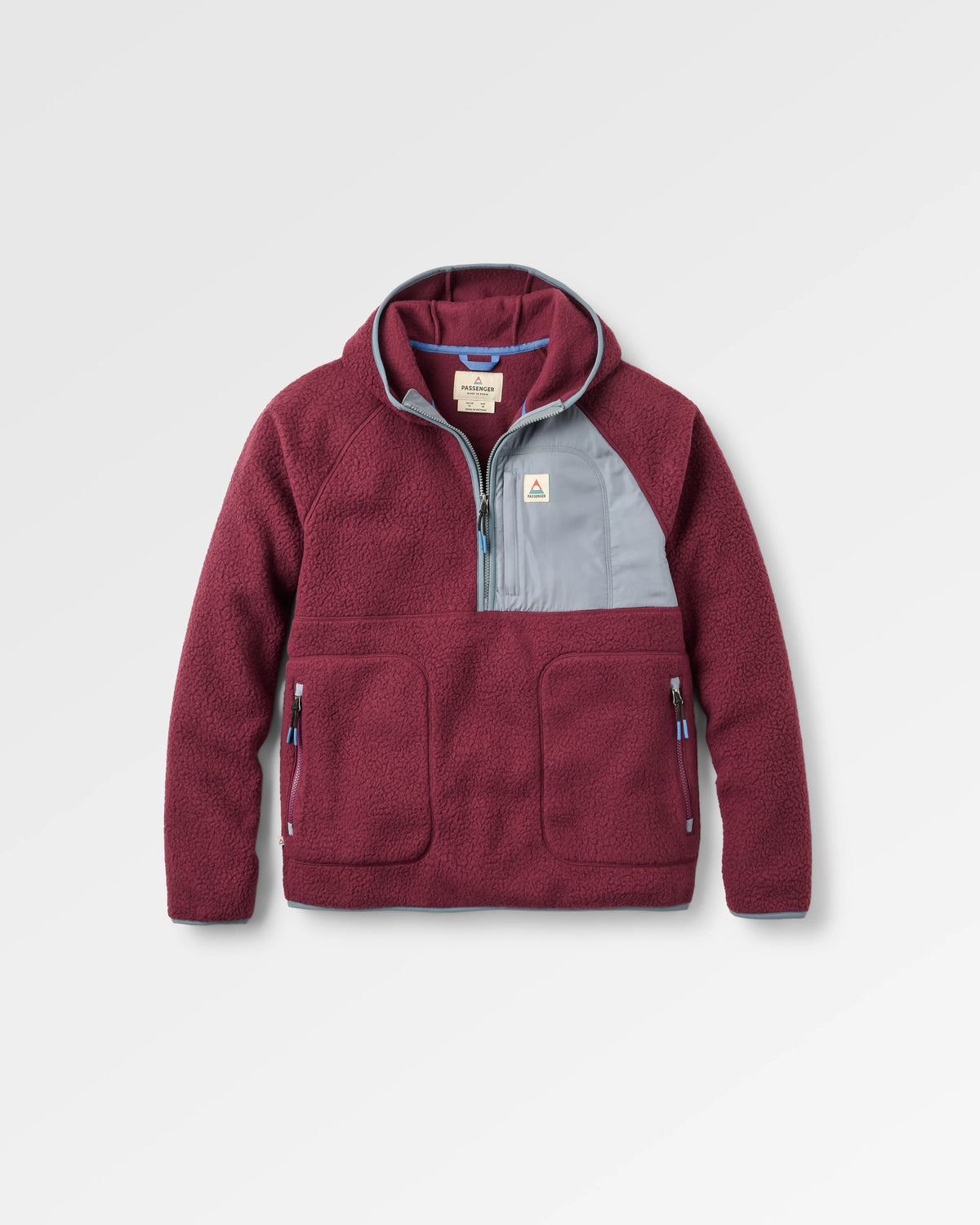 Ventura 1/2 Zip Sherpa Fleece - Fig - Flatlay