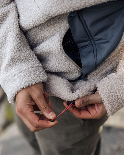 Muse Polar-Lined Sherpa Fleece - Pebble Grey - Lifestyle