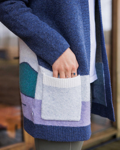 Vista Knitted Cardigan - Dark Denim - Lifestyle