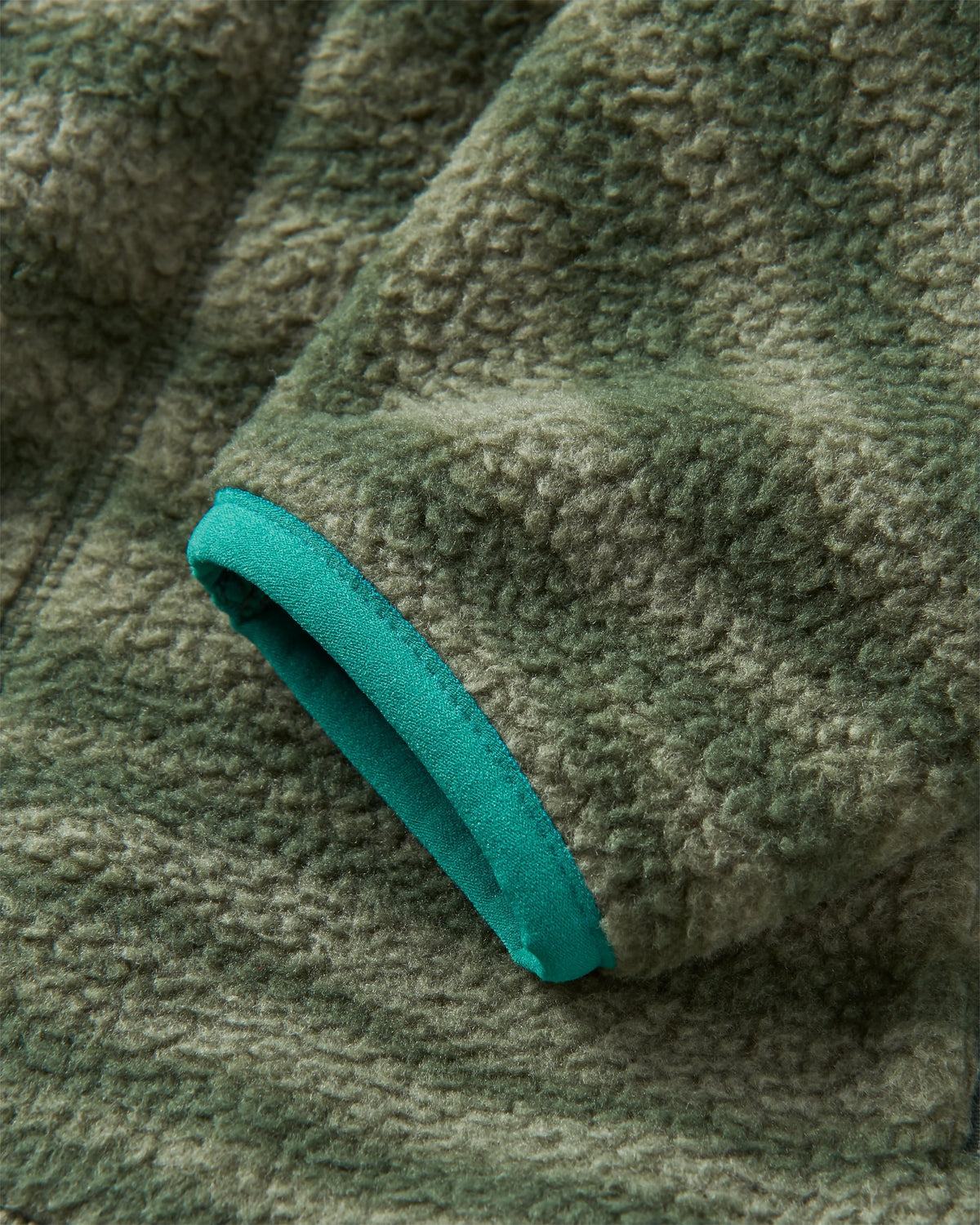 Fairbanks Full Zip Sherpa Fleece - Strata Fir Tree - Flatlay