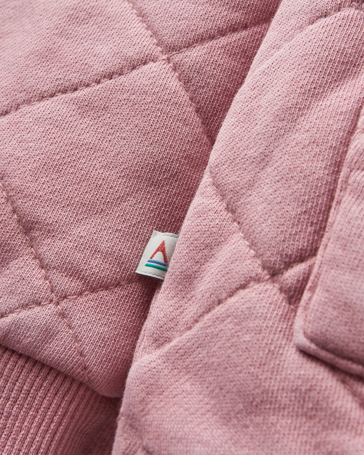 Clementine Quilted Popper Up Hoodie - Pink Haze - Flatlay