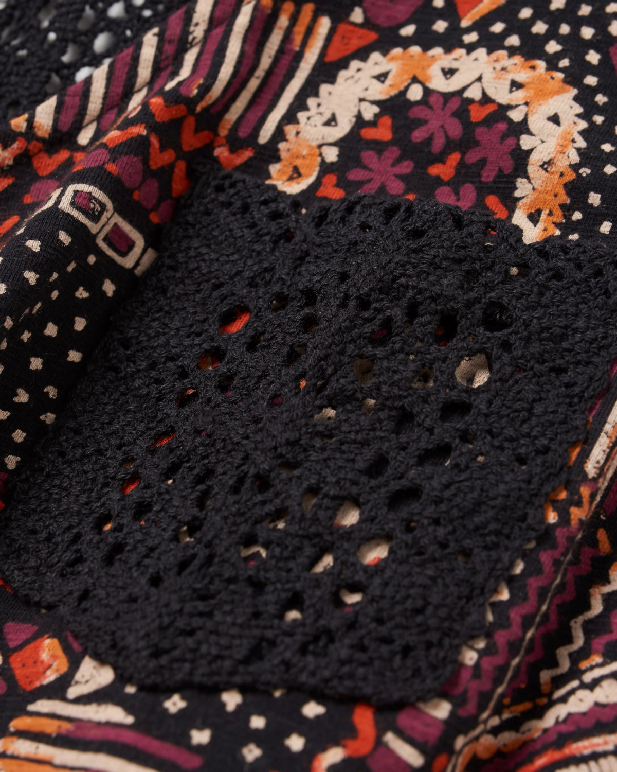 Rivergate Dress - Vintage Patchwork Black/Multi - Flatlay