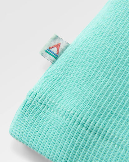 Out There Ribbed Cropped T-Shirt - Aqua - Flatlay