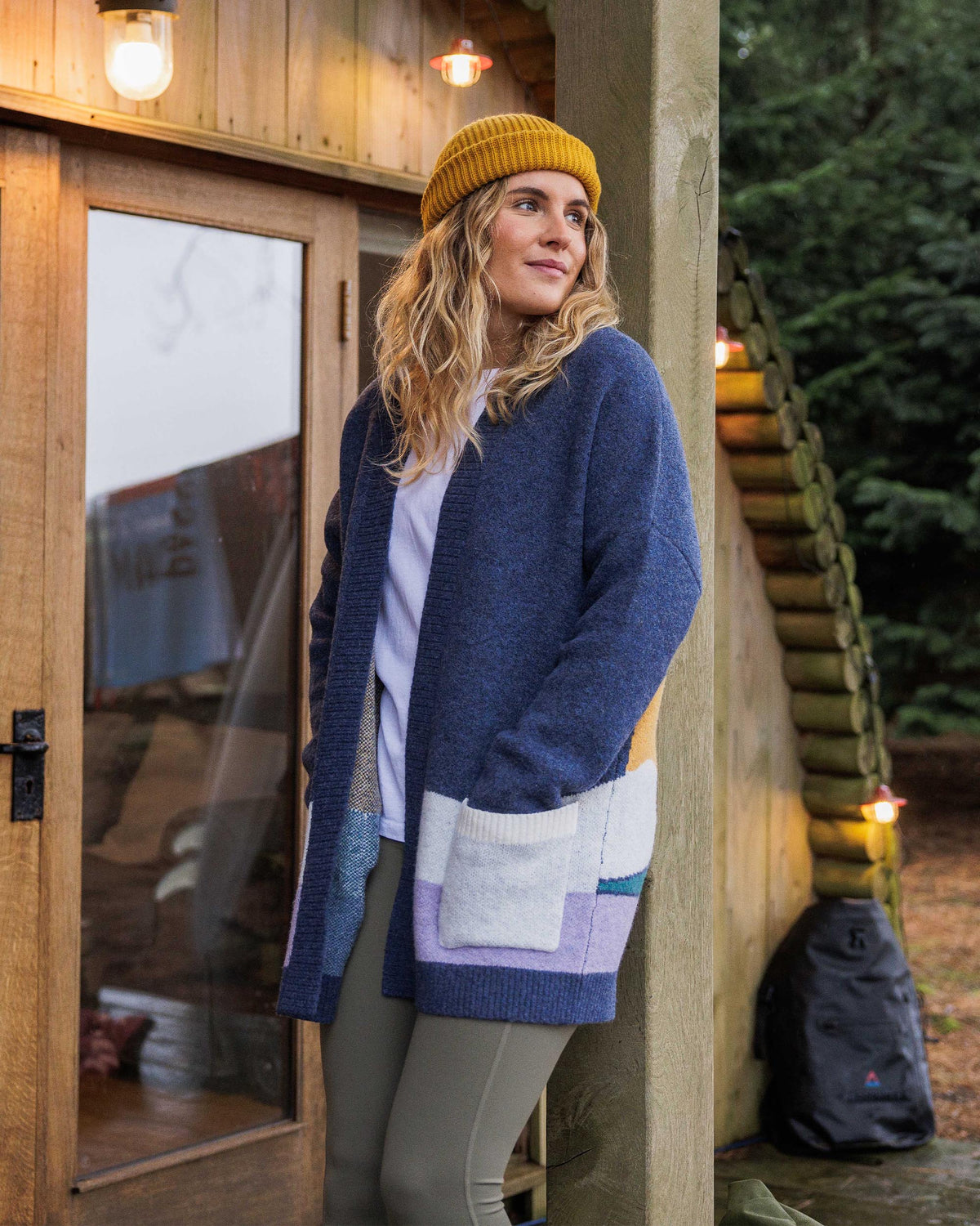 Vista Knitted Cardigan - Dark Denim - Lifestyle