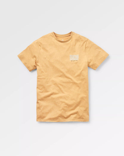 Yuca Cotton T-Shirt - Dusty Ochre Marl - Flatlay