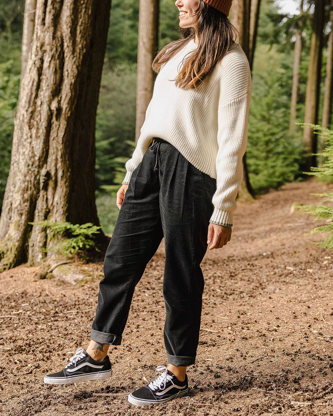Compass Cord Trouser - Black - Lifestyle