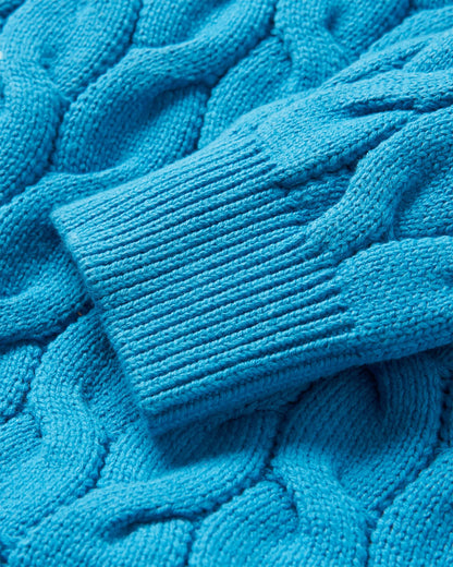 Comfort Knitted Jumper - Atlantic Blue - Flatlay