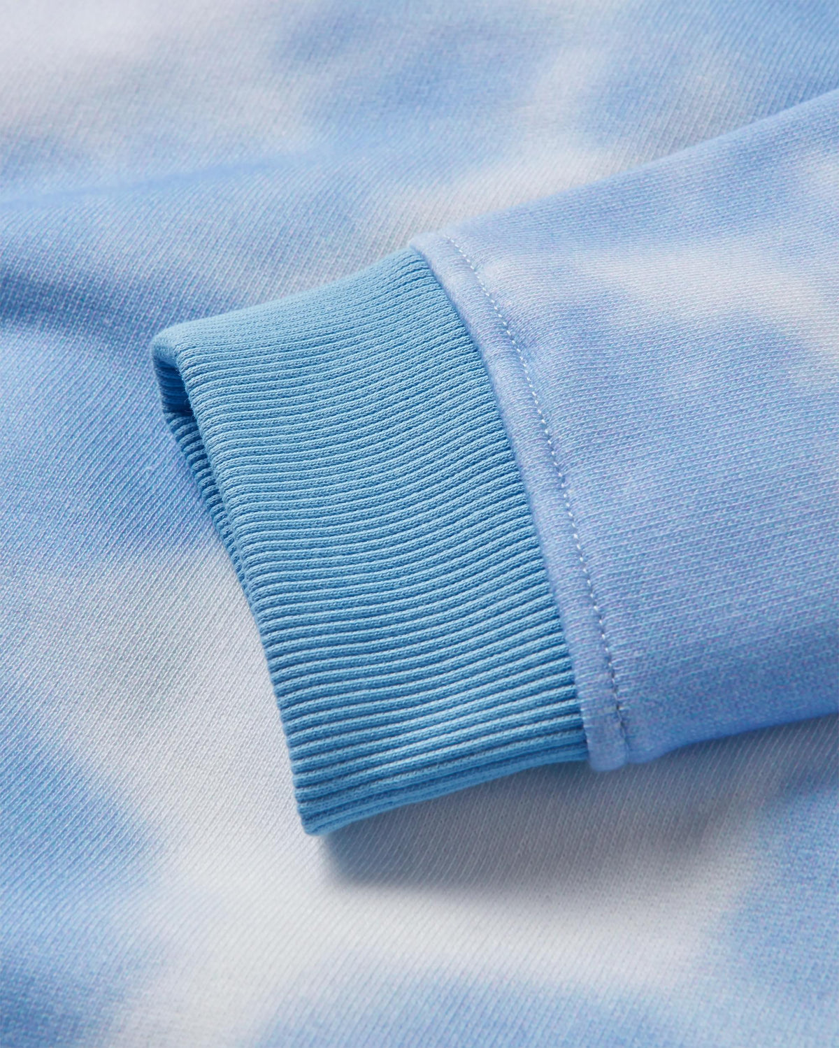 Rediscover Cotton Sweatshirt - Tie Dye Cornflower - Flatlay