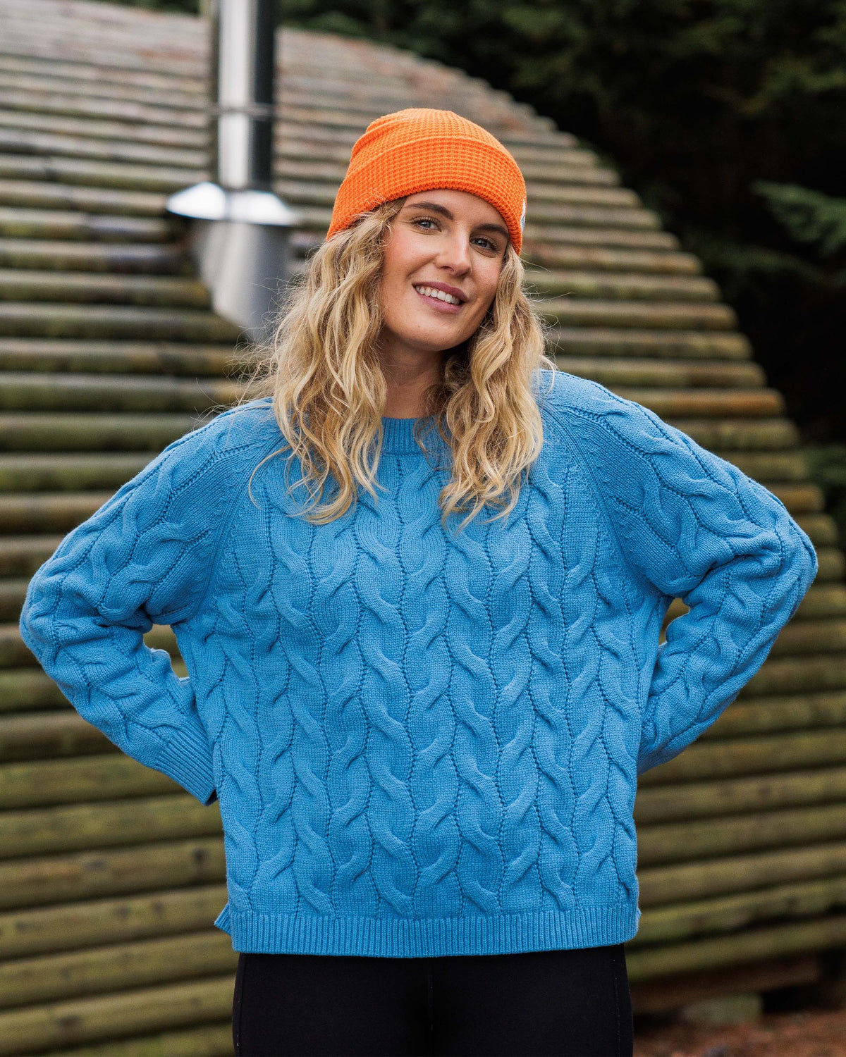 Comfort Knitted Jumper - Atlantic Blue - Lifestyle