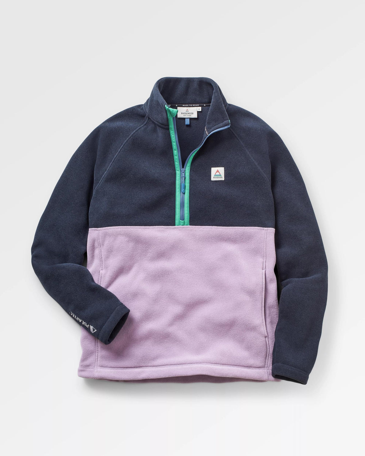 Men's Highland Polartec® Fleece - Lilac/ Deep Navy - Flatlay
