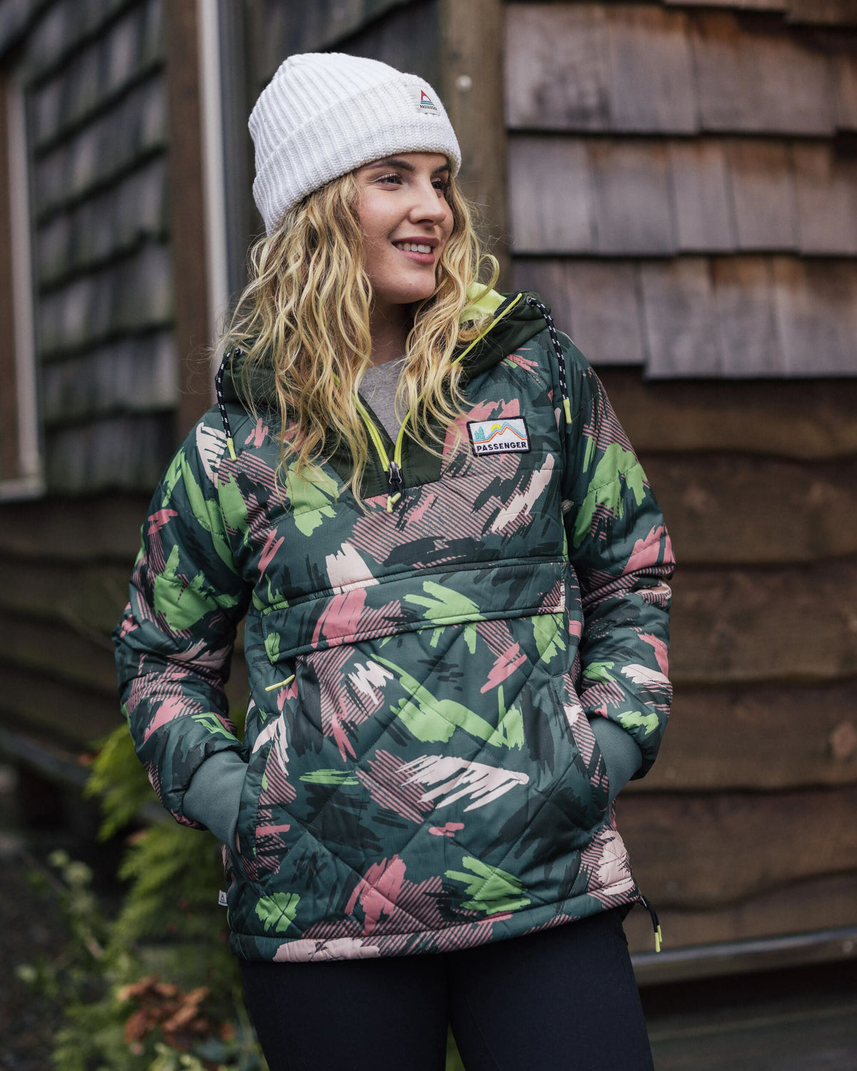 Ocean Insulated Anorak - Abstract Mountain Fir Tree - Lifestyle