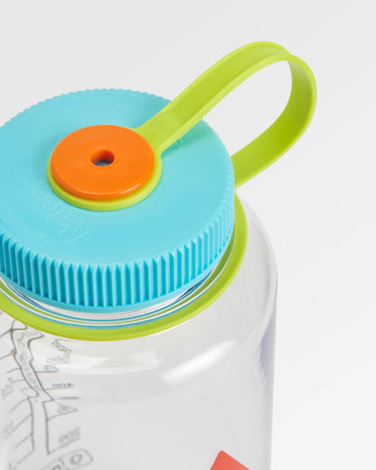 Nalgene 1L Wide Mouth Water Bottle - Clear - Clear - Flatlay