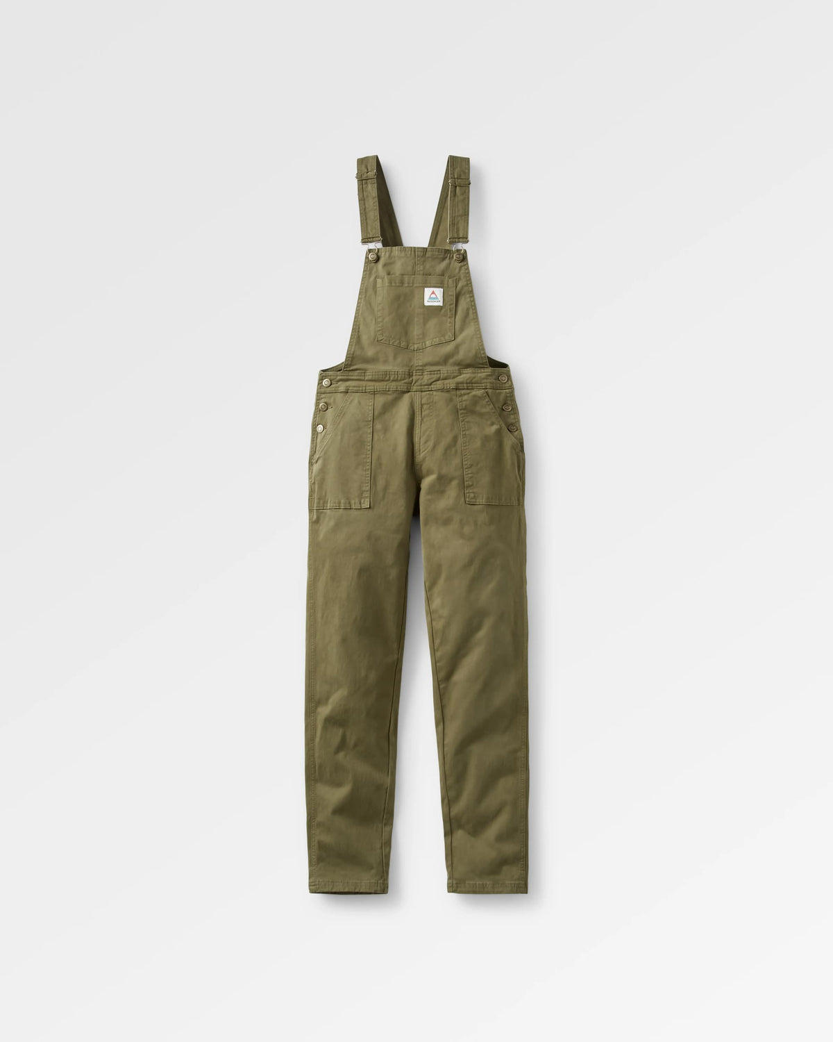 Roamist Cotton Dungarees - Khaki - Flatlay