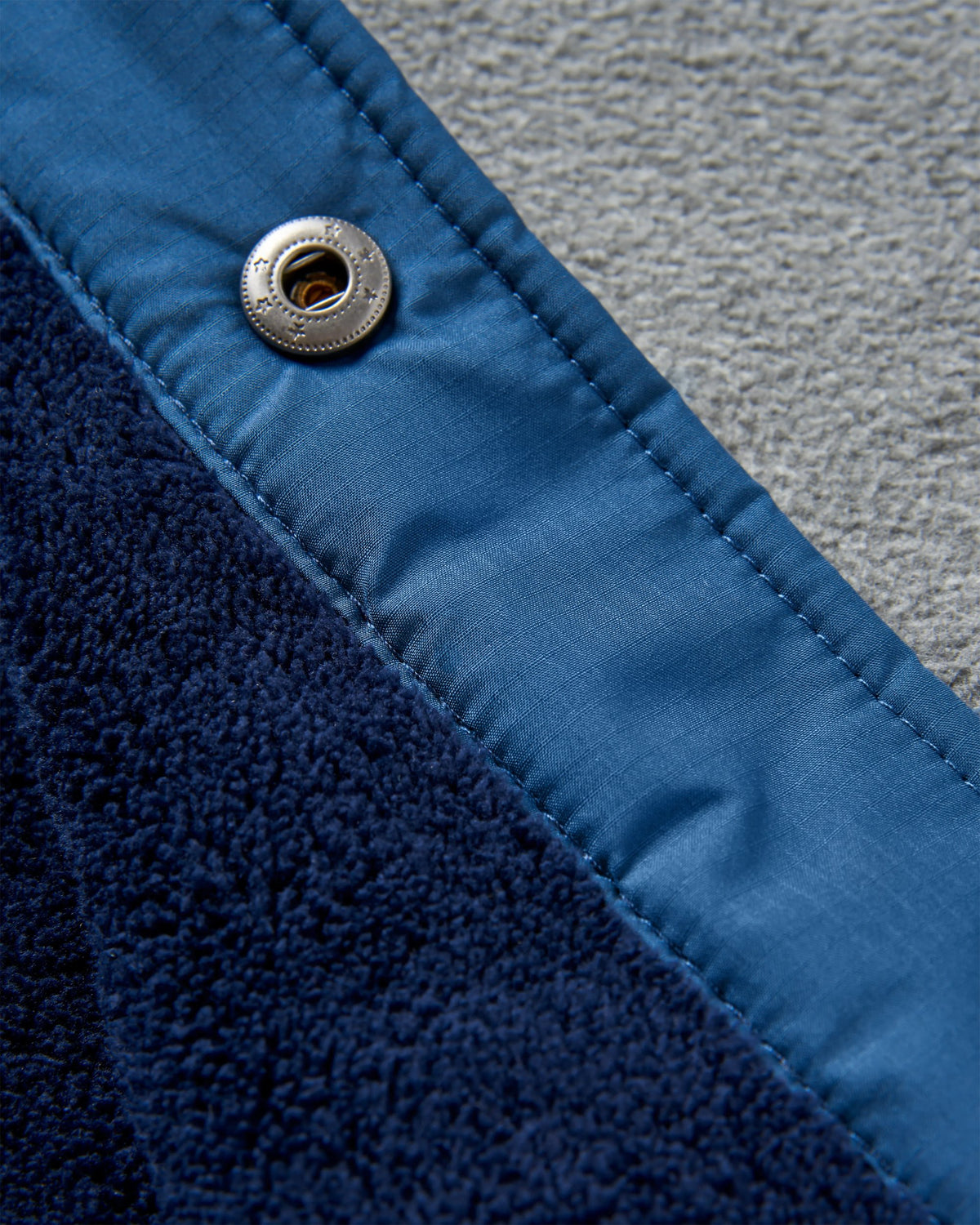 Firelight Sherpa Lined Overshirt - Grey Marl - Flatlay