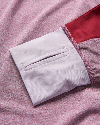 Pacifica Active LS Top - Berry Marl - Flatlay
