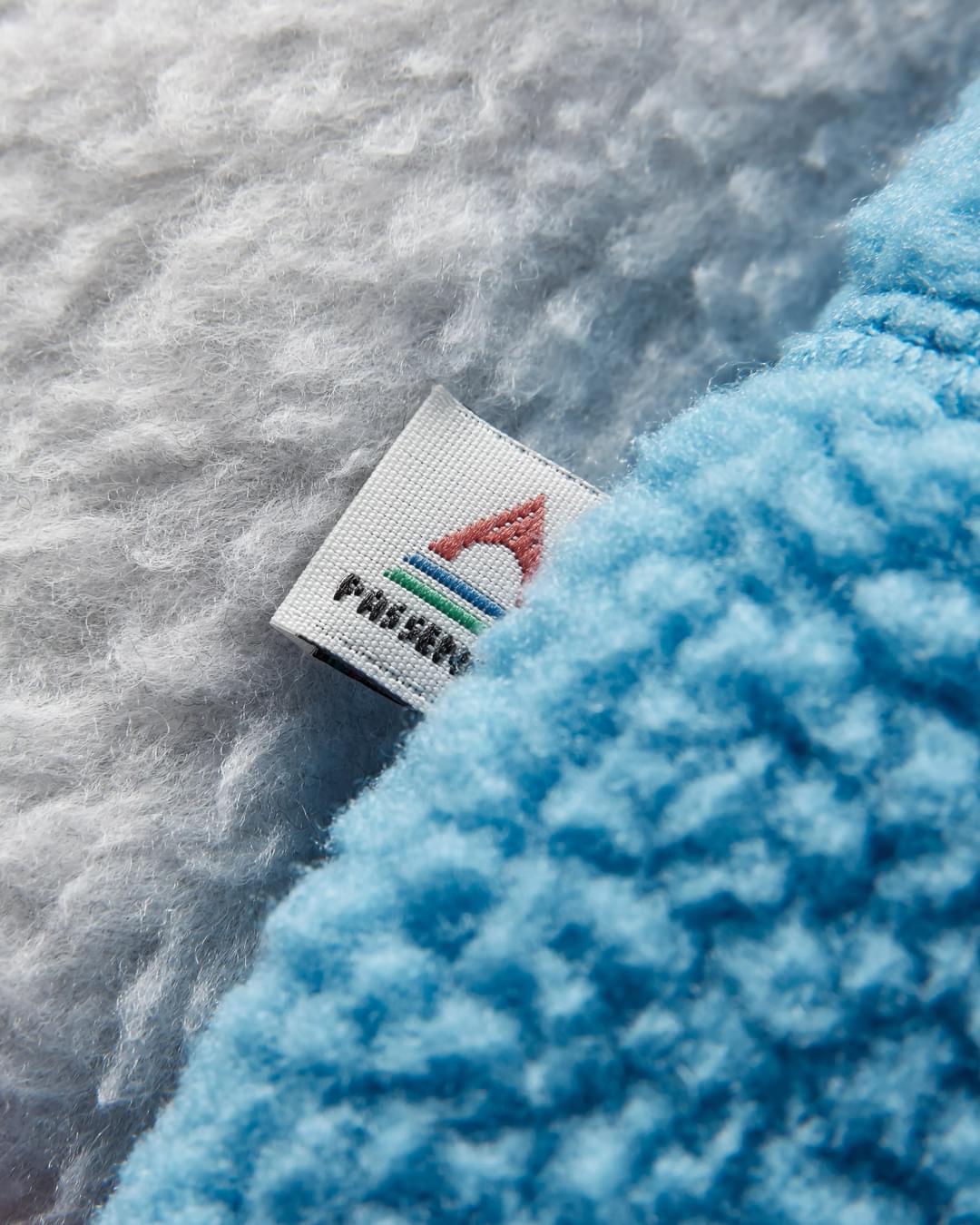 Home Sherpa Fleece - Atlantic Blue - Flatlay