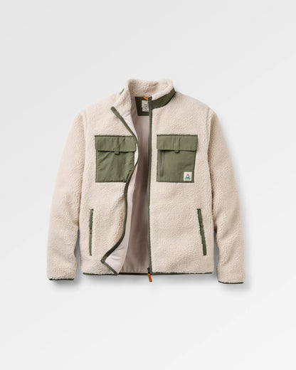 Valiant Deep Pile Fleece - Off White - Flatlay