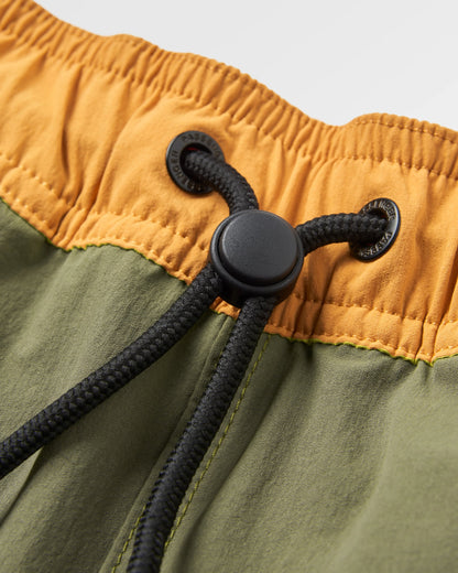 Way Out NetPlus® All Purpose Short - Khaki/Aqua - Flatlay